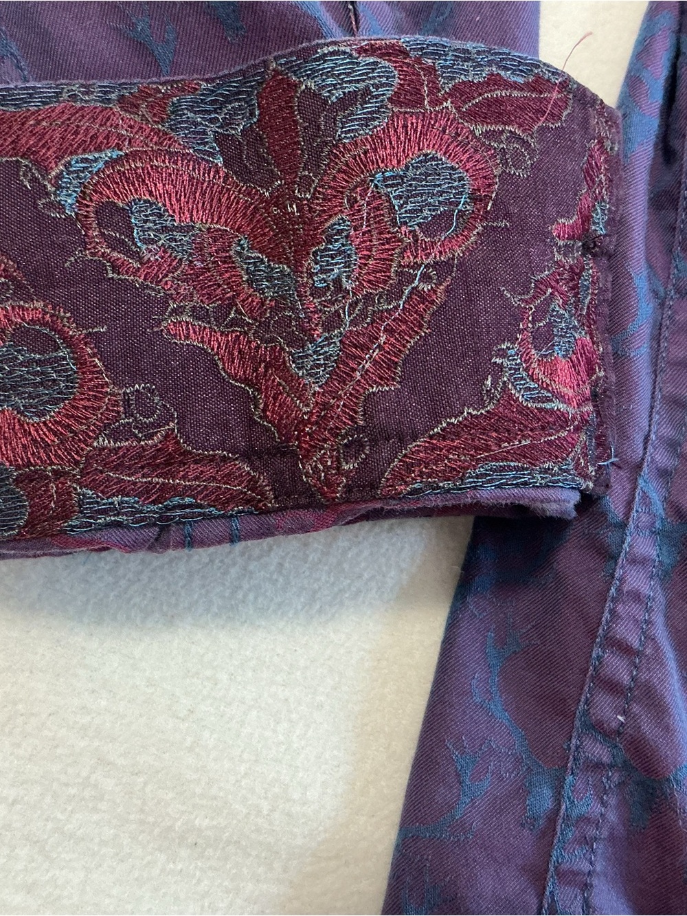 Robert Graham Classic Fit 2XL Men's Button Down Shirt Purple Antler Stag Motif - Picture 7 of 13